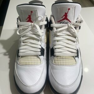 Air Jordan White and Black Sneakers cements 10 2016